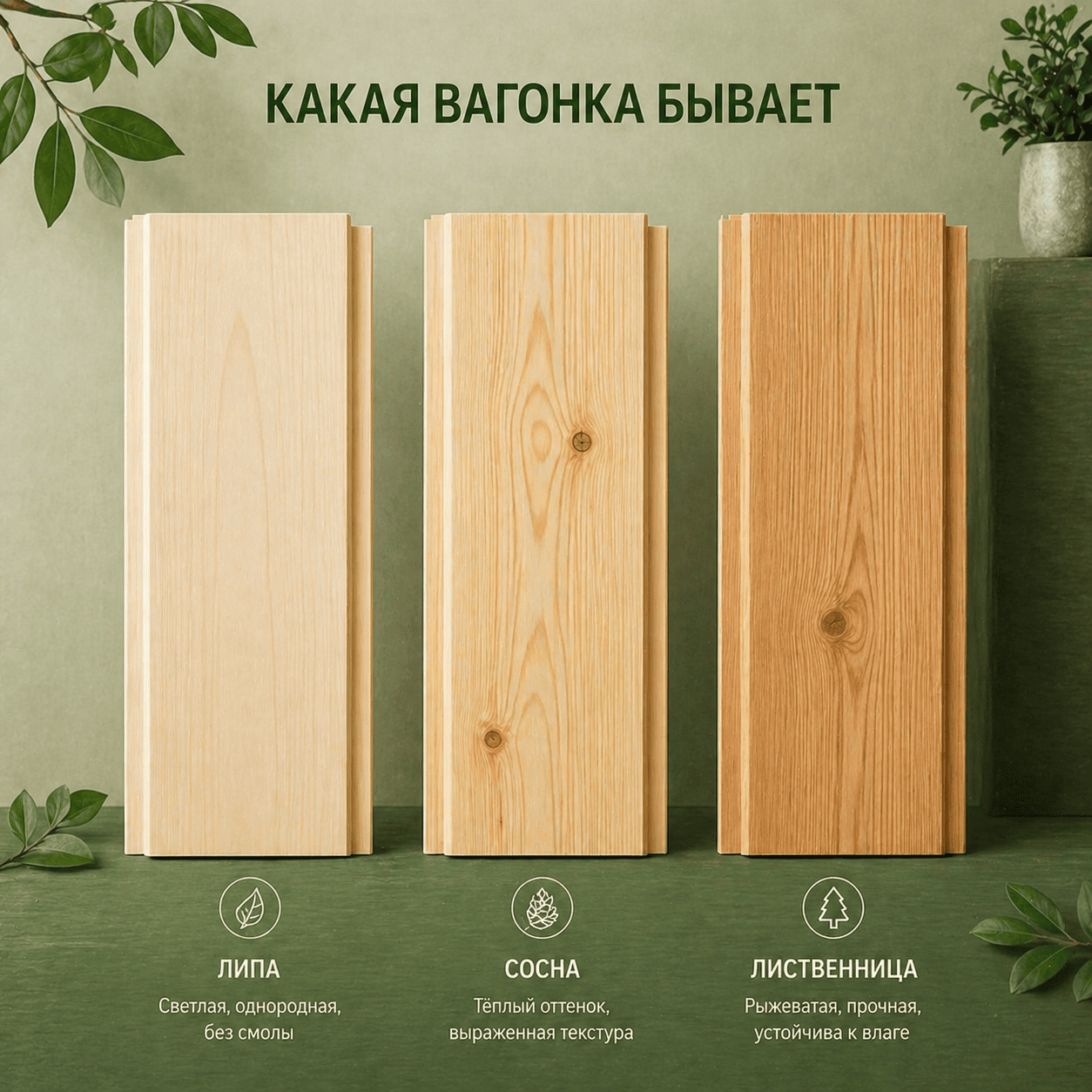 Из какой древесины производят вагонку
