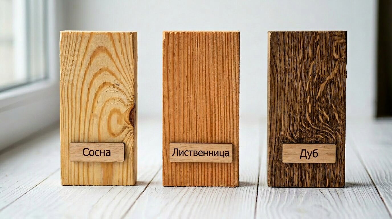 Текстура сосны, лиственницы и дуба для сруба